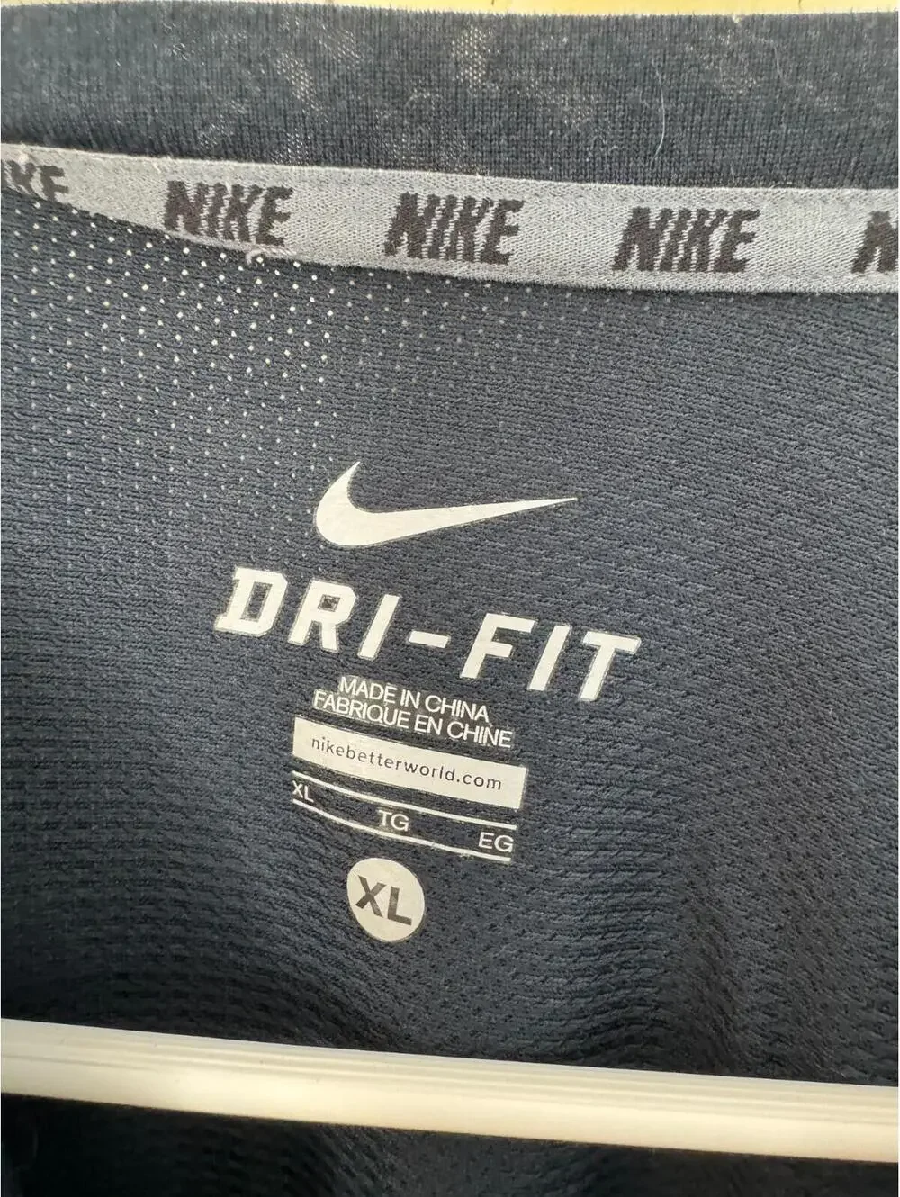 Nike Dri-FIT Long Sleeve Shirt Mens Size XL Blue Stretch Athletic Training - Picture 2 of 4